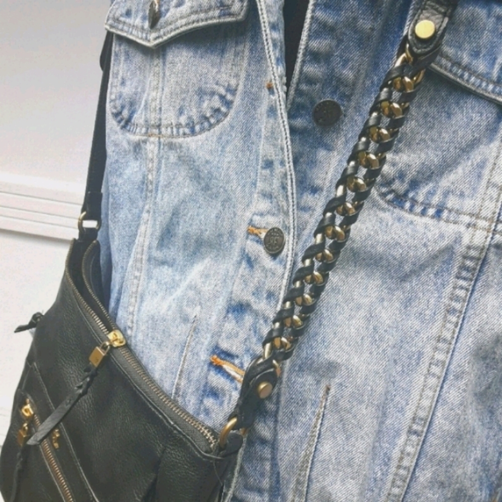 Genuine Leather Crossbody Bag Vintage Designer Purse Soft Pebbled Leather Long - Picture 11 of 16